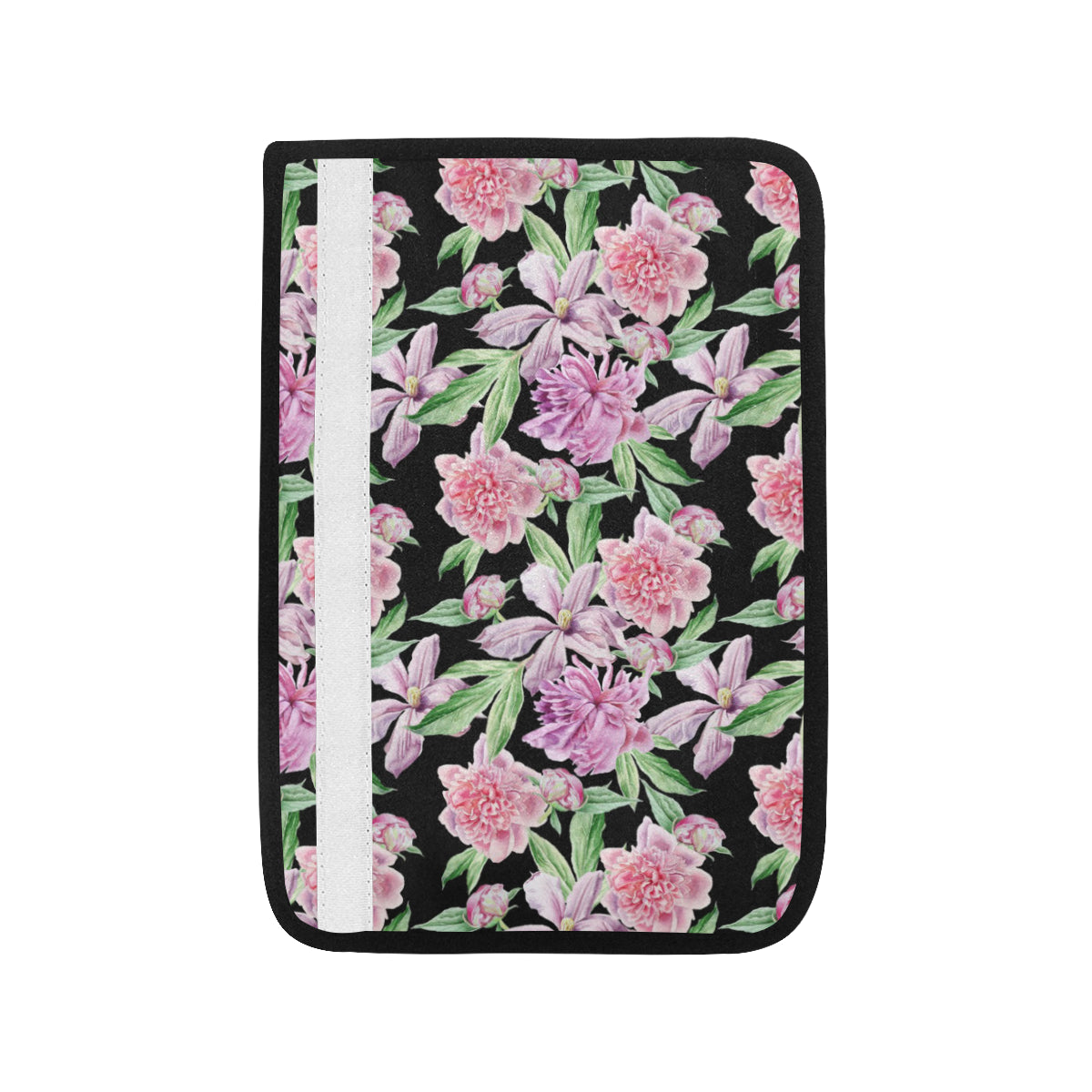 Peony Pattern Print Design PE08 Car Seat Belt Cover