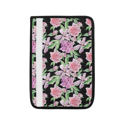 Peony Pattern Print Design PE08 Car Seat Belt Cover