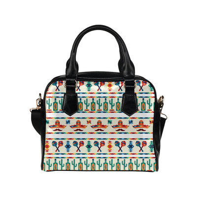 Maracas Mexican Pattern Print Design 01 Shoulder Handbag