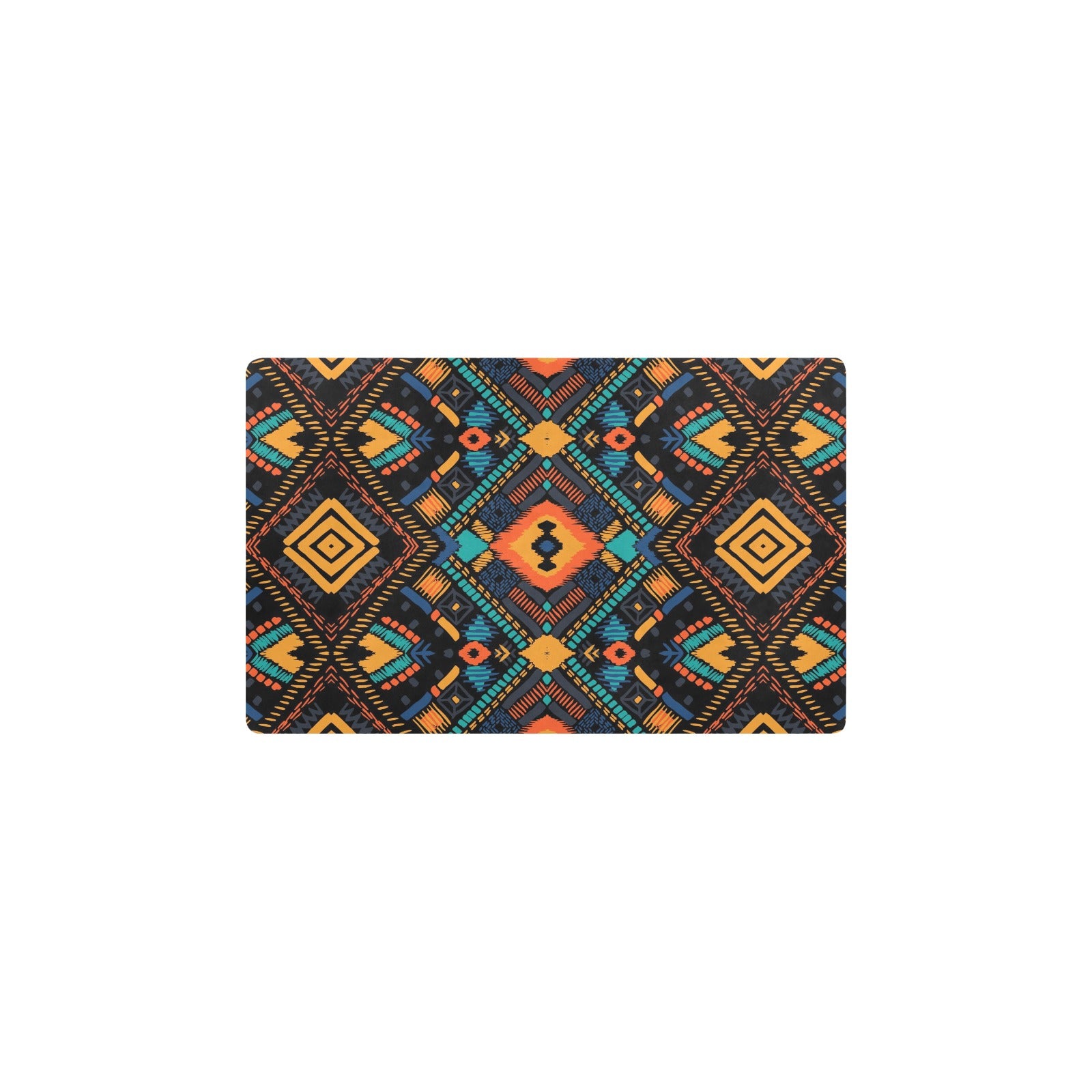 Kente Pattern Print Design 04 Kitchen Mat