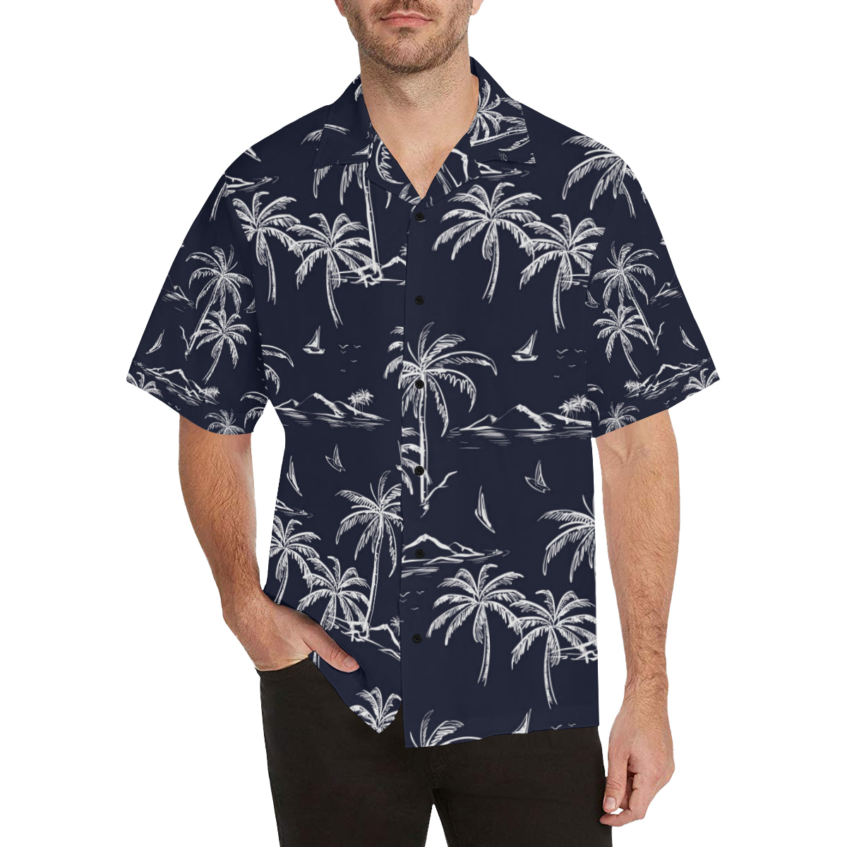 Pacific island Pattern Print Design A02 Men's Hawaiian Shirt