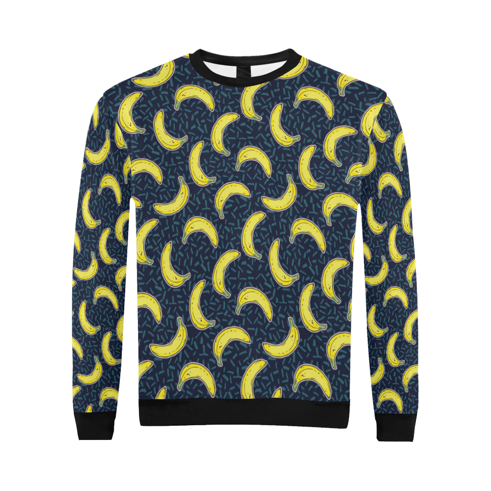 Banana Pattern Print Design BA09 Men Long Sleeve Sweatshirt