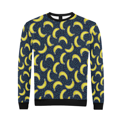Banana Pattern Print Design BA09 Men Long Sleeve Sweatshirt