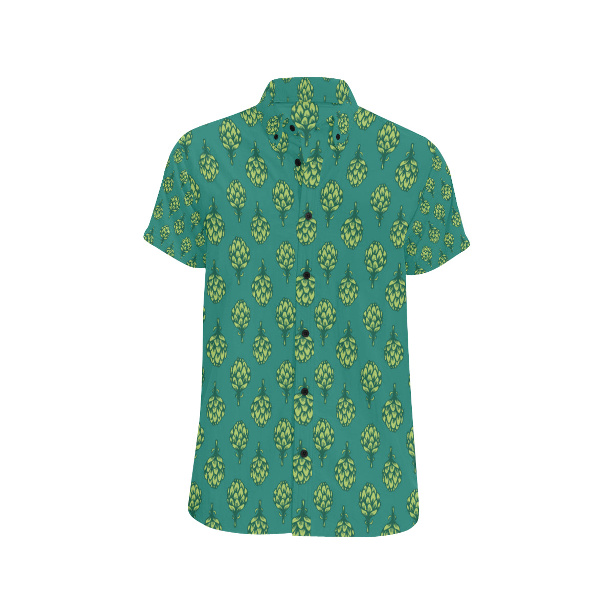 Artichoke Pattern Print Design 04 Men's Short Sleeve Button Up Shirt