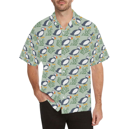 Puffin Pattern Print Design A04 Men's Hawaiian Shirt