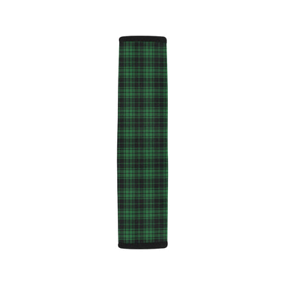 Green Tartan Plaid Pattern Car Seat Belt Cover