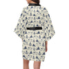 Campfire Pattern Print Design 01 Women's Short Kimono