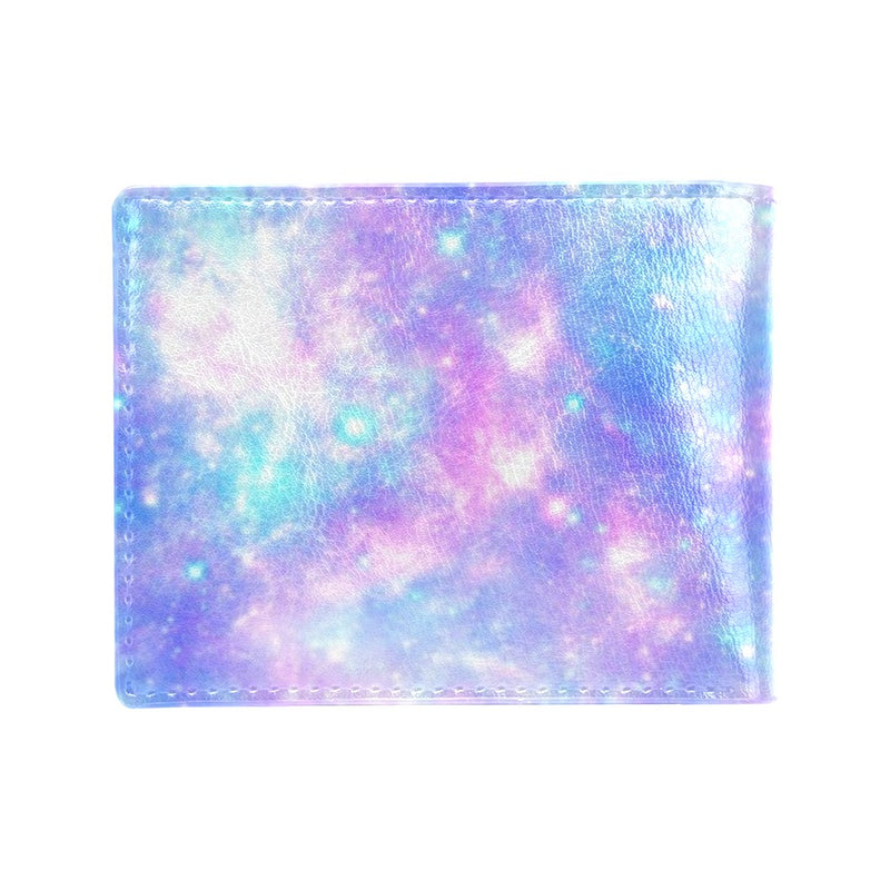 Galaxy Stardust Pastel Color Print Men's ID Card Wallet