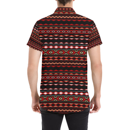Southwestern Themed Men's Short Sleeve Button Up Shirt