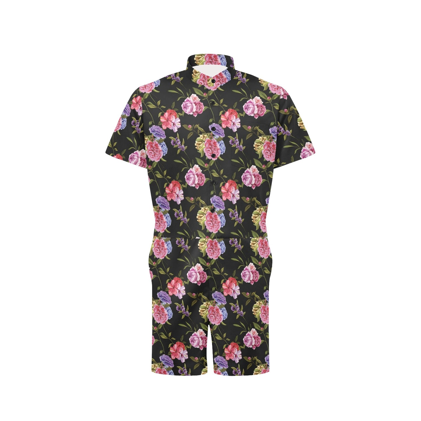 Carnations Pattern Print Design CN05 Men's Romper