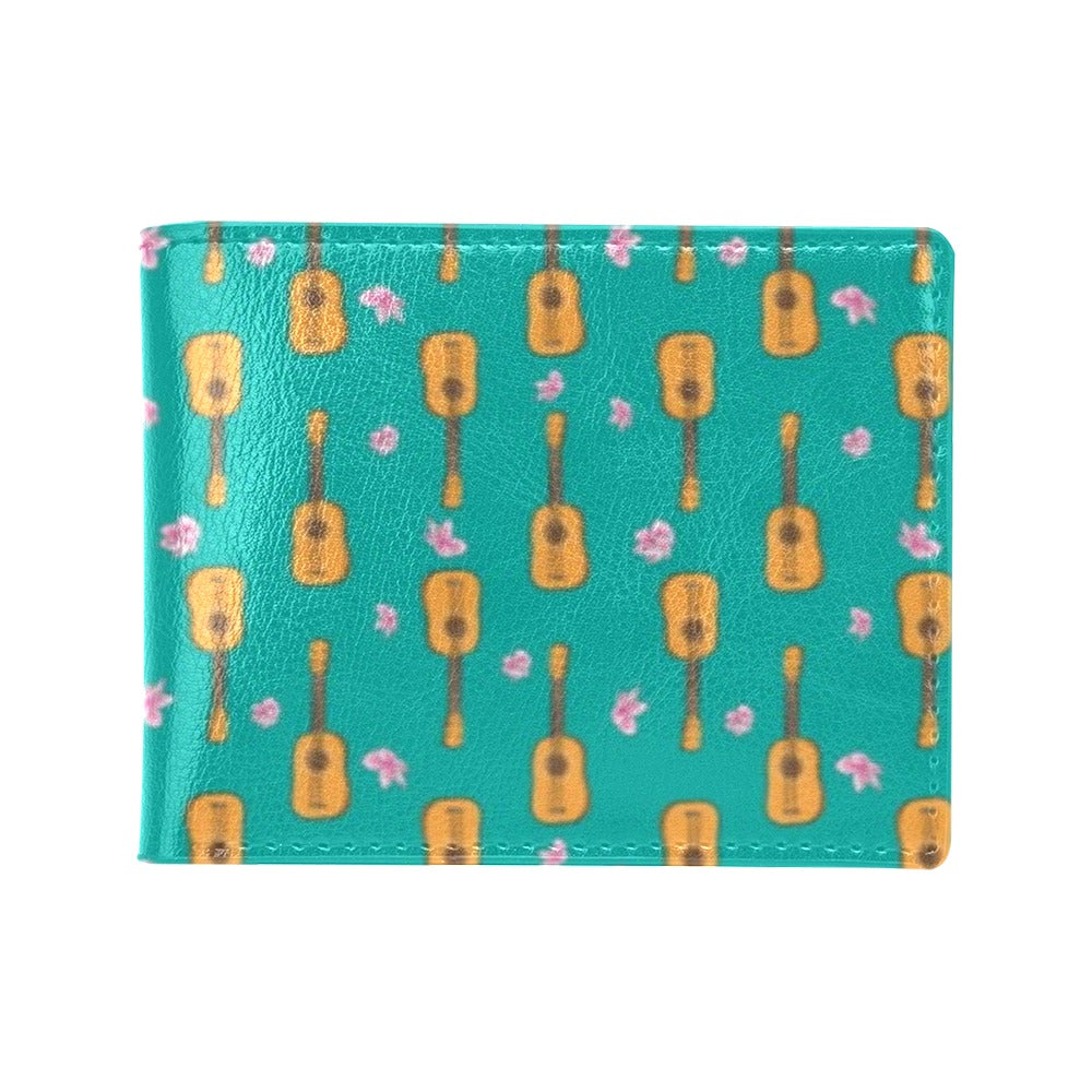Ukulele Print Design LKS403 Men's ID Card Wallet