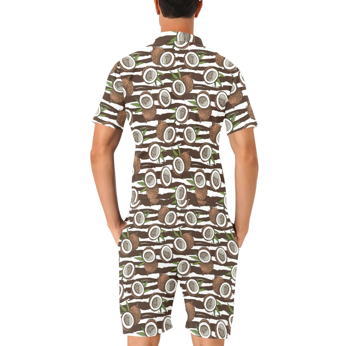 Coconut Pattern Print Design CN04 Men's Romper