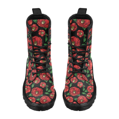 Camellia Pattern Print Design CM07 Women's Boots