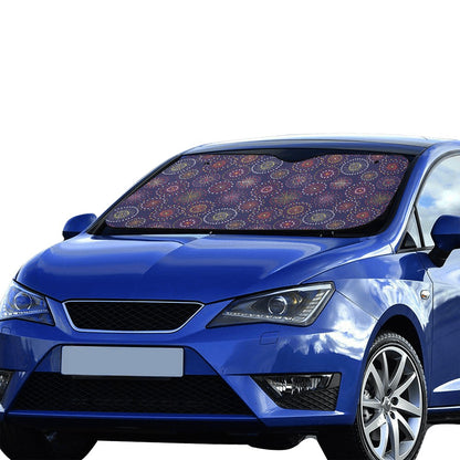 Firework Flower Style Print Design LKS302 Car front Windshield Sun Shade