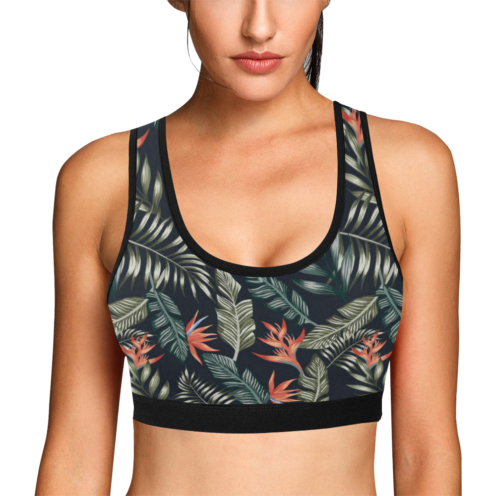 Bird Of Paradise Pattern Print Design BOP02 Sports Bra