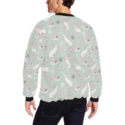 Rabbit Pattern Print Design RB011 Men Long Sleeve Sweatshirt
