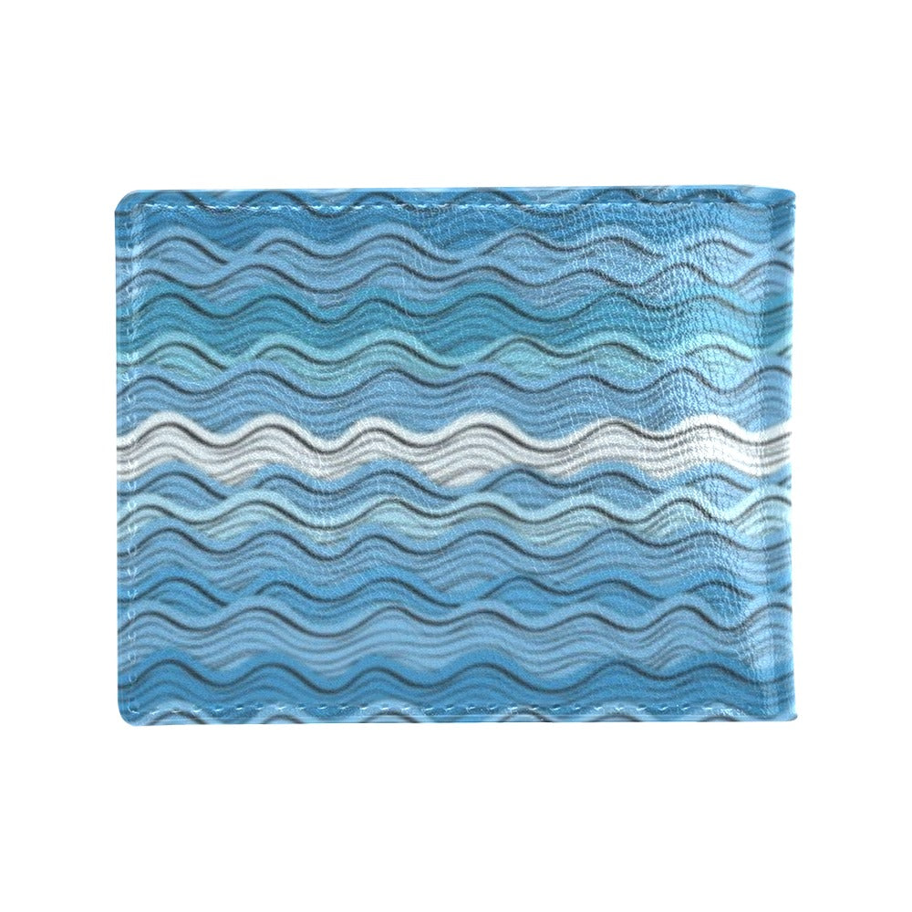 Wave Print Design LKS301 Men's ID Card Wallet