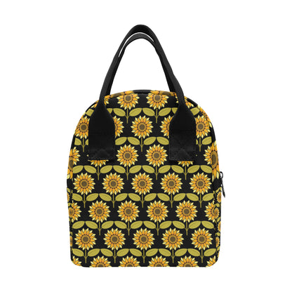 Sunflower Pattern Print Design SF015 Insulated Lunch Bag