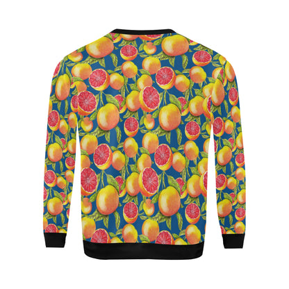 Grapefruit Pattern Print Design GF04 Men Long Sleeve Sweatshirt