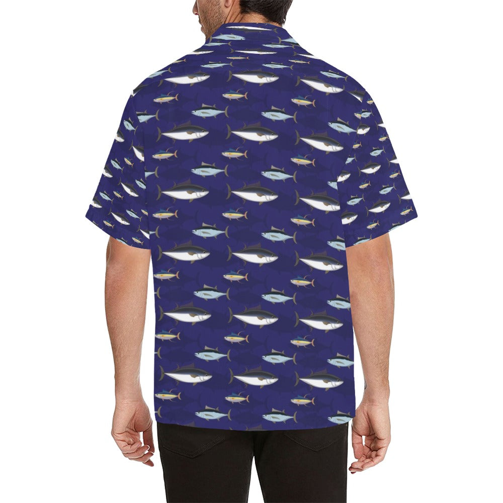 Tuna Fish Print Design LKS304 Men's Hawaiian Shirt