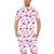 Cherry Cupcake Pink Pattern Men's Romper