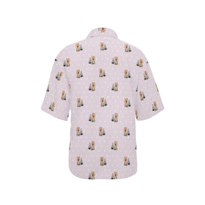 Yorkshire Terriers Print Design LKS302 Women's Hawaiian Shirt