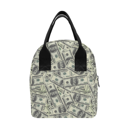 Dollar Pattern Print Design DO02 Insulated Lunch Bag