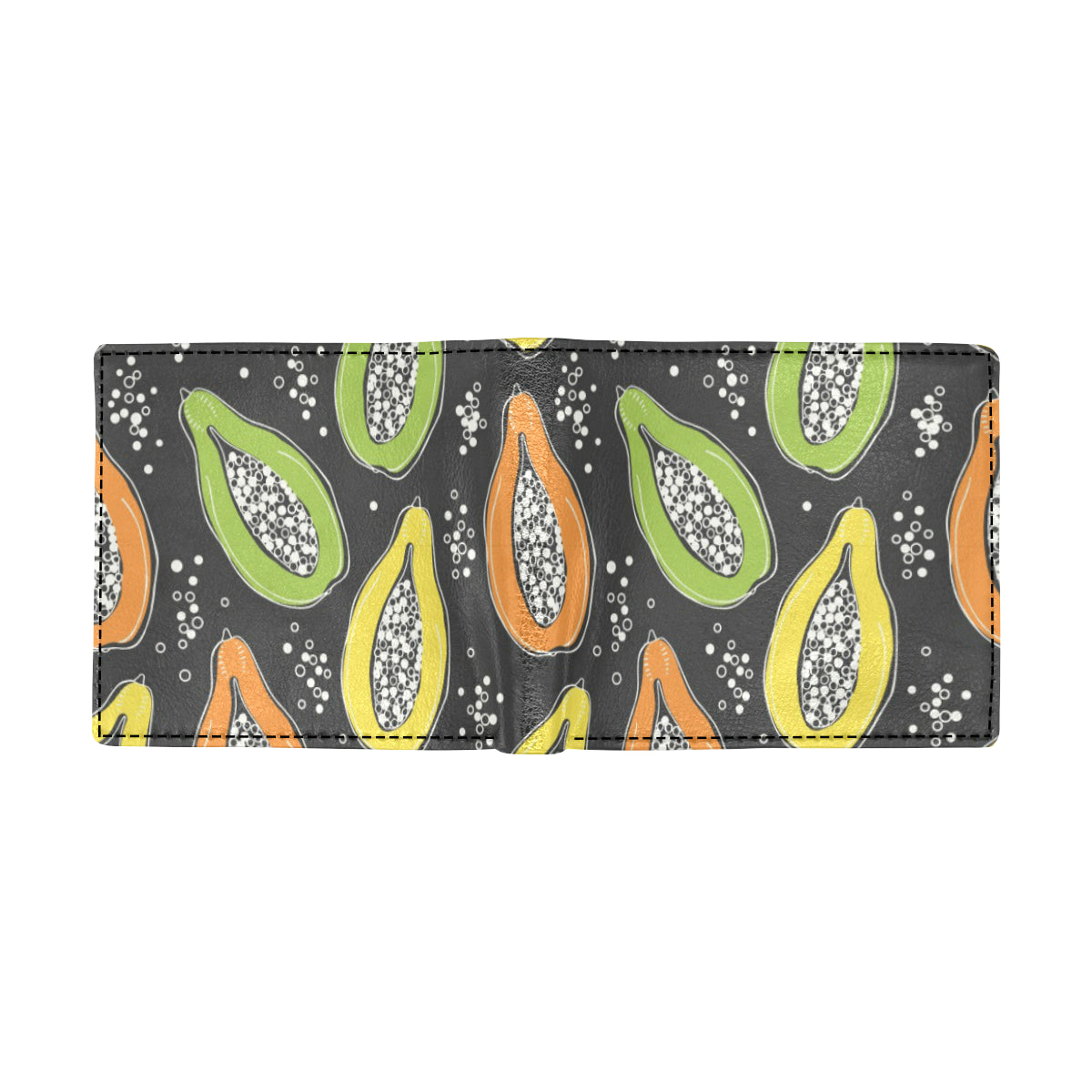 Papaya Pattern Print Design PP05 Men's ID Card Wallet