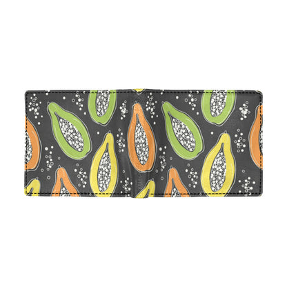 Papaya Pattern Print Design PP05 Men's ID Card Wallet