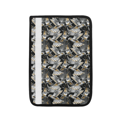 Hummingbird Gold Design Themed Print Car Seat Belt Cover