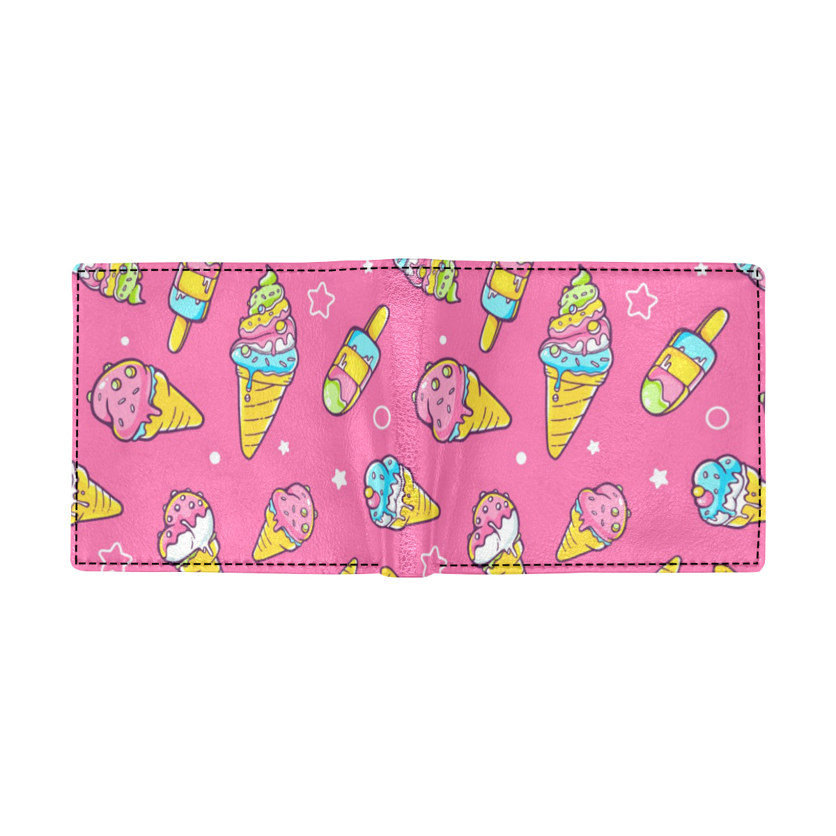 Ice Cream Pattern Print Design IC04 Men's ID Card Wallet