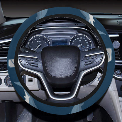 Shark Action Pattern Steering Wheel Cover with Elastic Edge