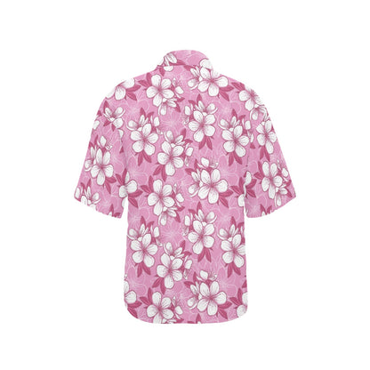 Cherry Blossom Pattern Print Design CB02 Women's Hawaiian Shirt