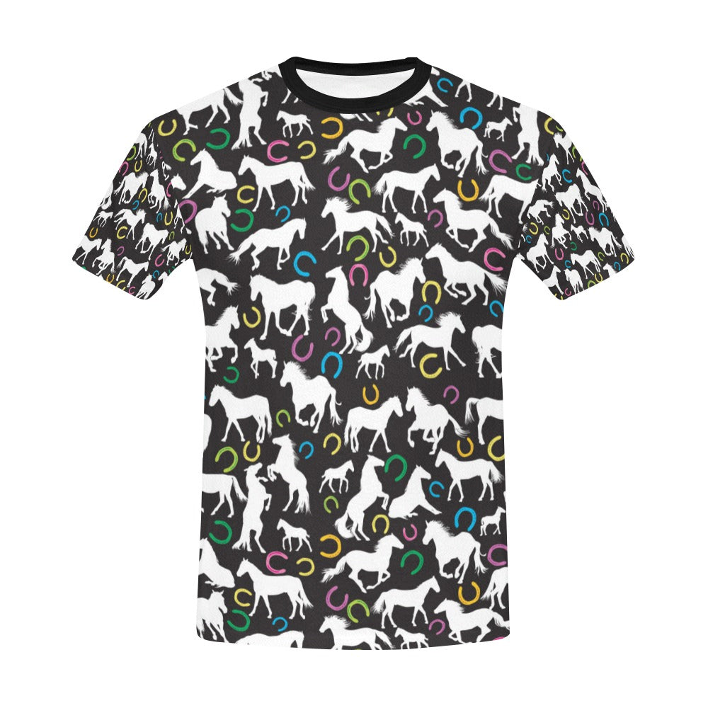 Horse Hoof Colorful Print Design LKS301 Men's All Over Print T-shirt