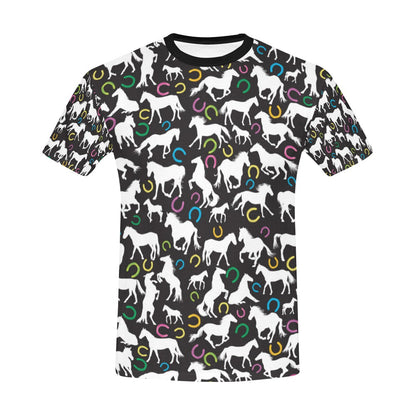 Horse Hoof Colorful Print Design LKS301 Men's All Over Print T-shirt