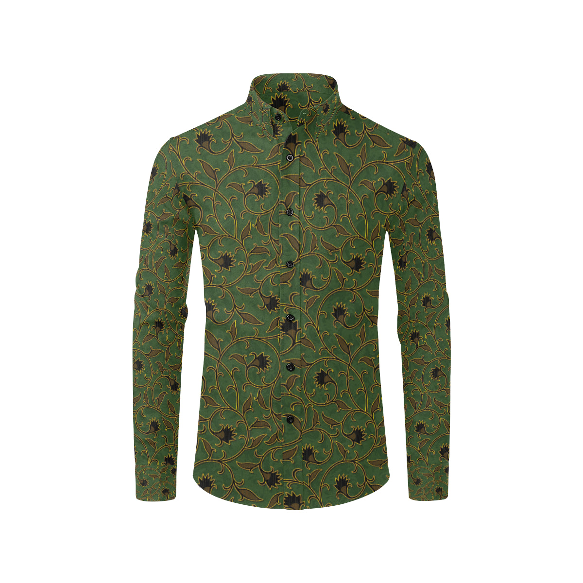 Brocade Pattern Print Design 02 Men's Long Sleeve Shirt