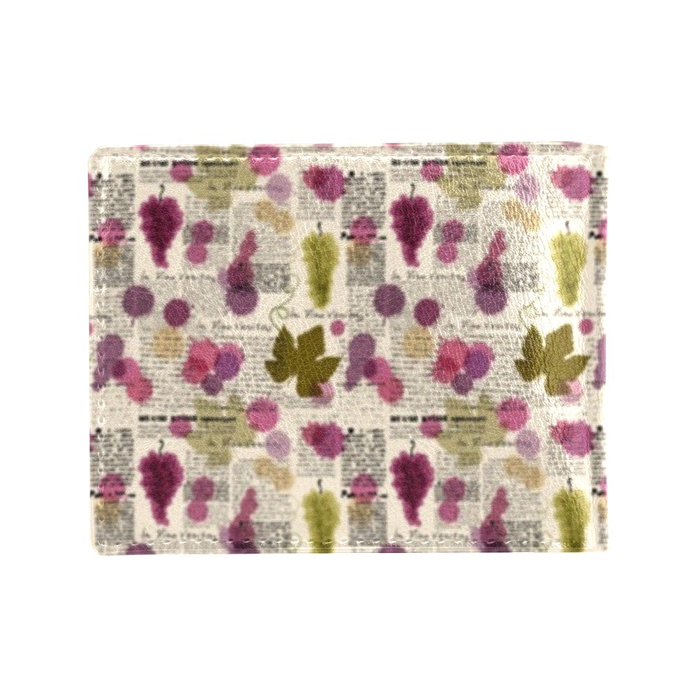 Wine Style Design Print Men's ID Card Wallet