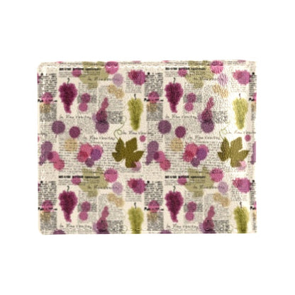Wine Style Design Print Men's ID Card Wallet
