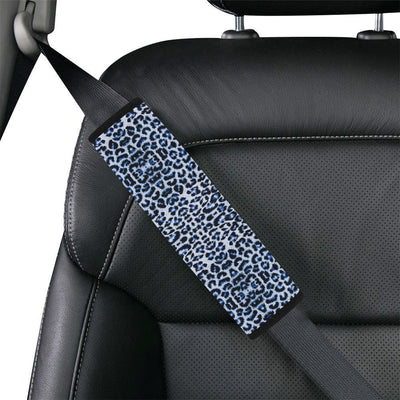 Leopard Blue Skin Print Car Seat Belt Cover