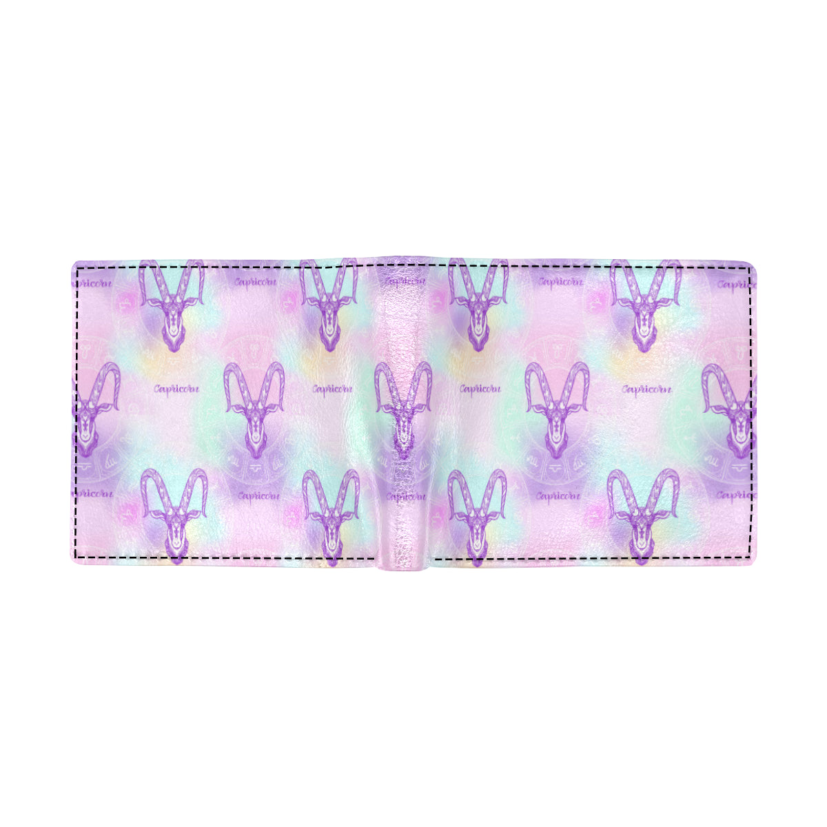 Capricorn Zodiac Pattern Print Design 02 Men's ID Card Wallet