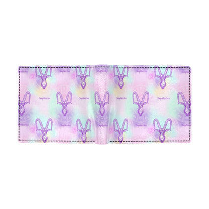 Capricorn Zodiac Pattern Print Design 02 Men's ID Card Wallet
