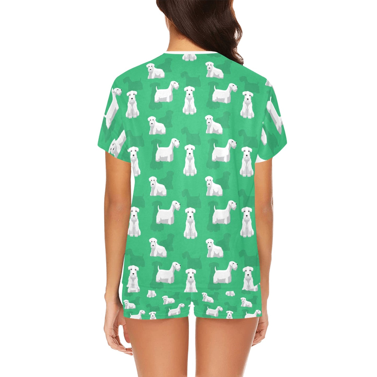 Sealyham Terriers Print Design LKS301 Women's Short Pajama Set