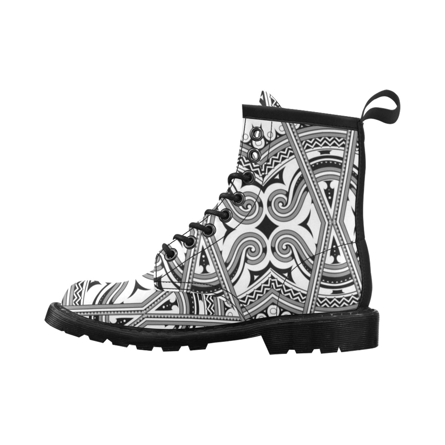 Samoan Pattern Print Design LKS302 Women's Boots
