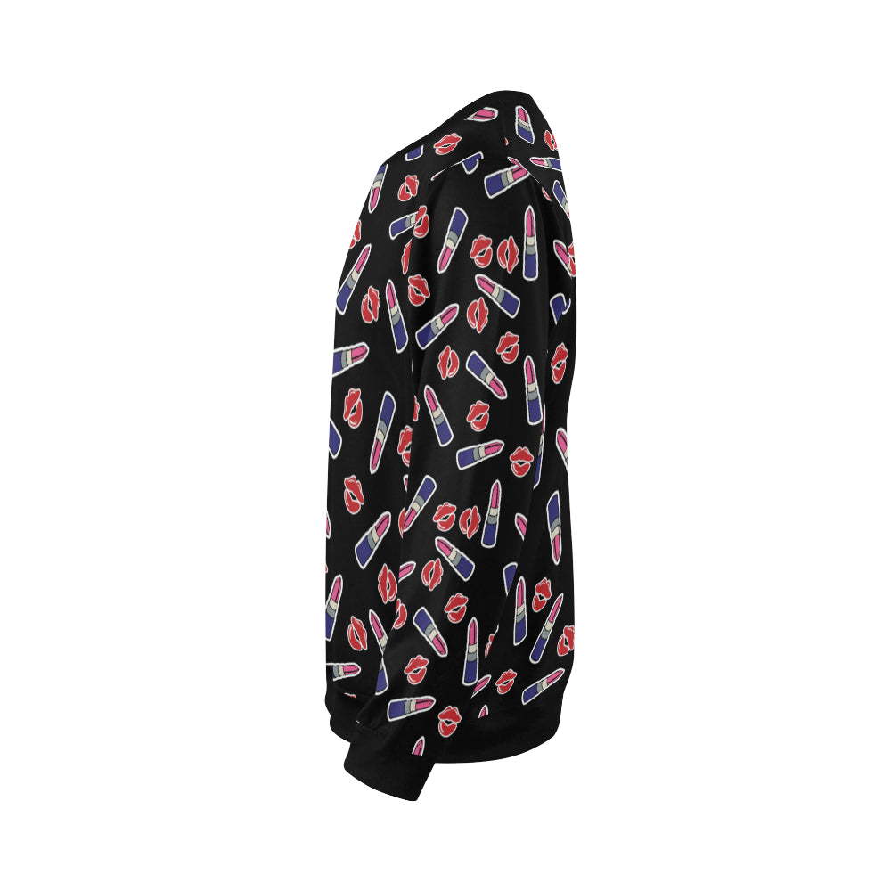 Lipstick Pattern Print Design LT01 Men Long Sleeve Sweatshirt