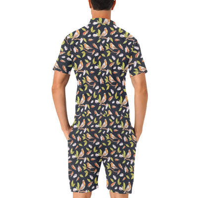 Birds Pattern Print Design 02 Men's Romper