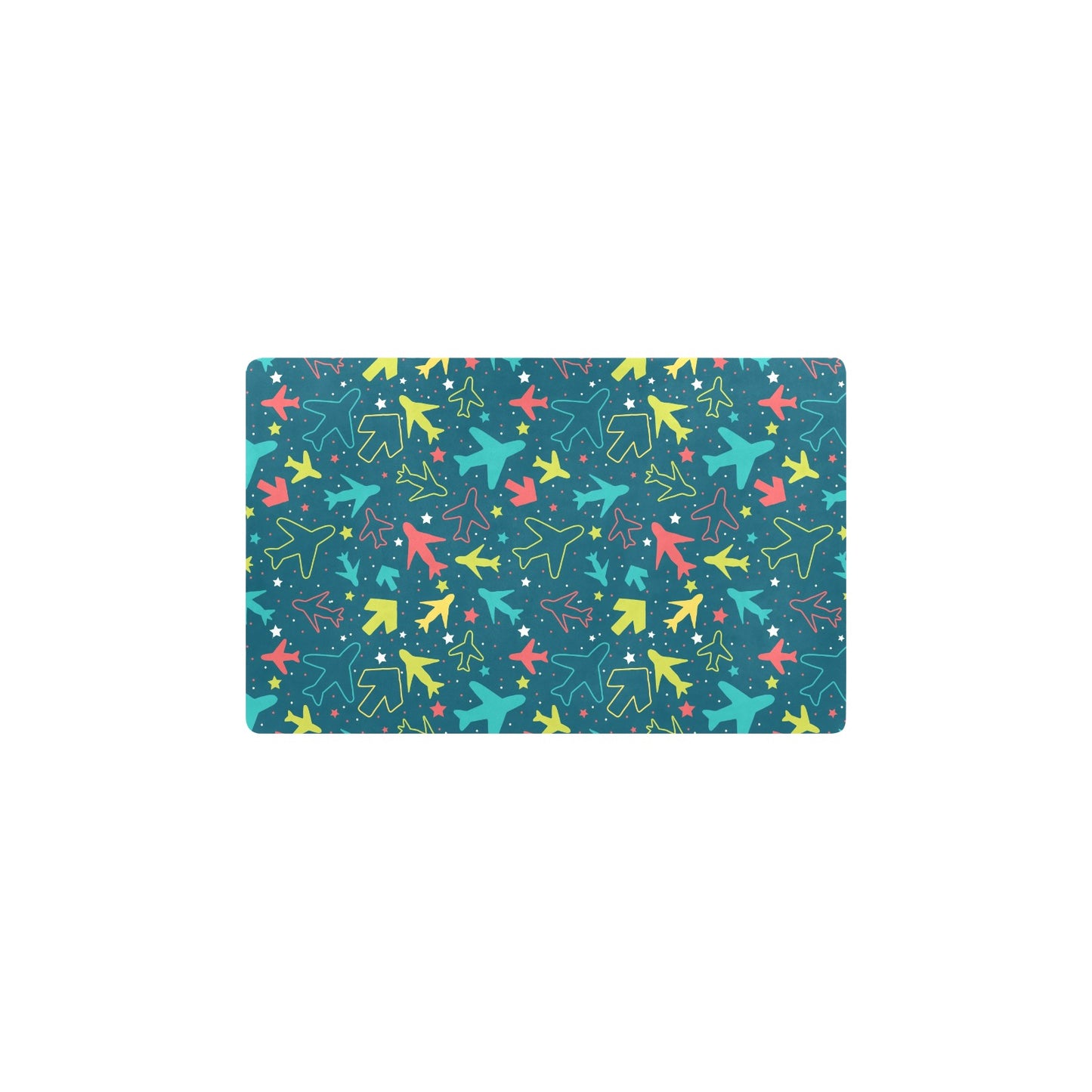 Airplane Pattern Print Design 05 Kitchen Mat
