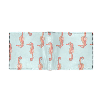 SeaHorse Pattern Print Design 01 Men's ID Card Wallet