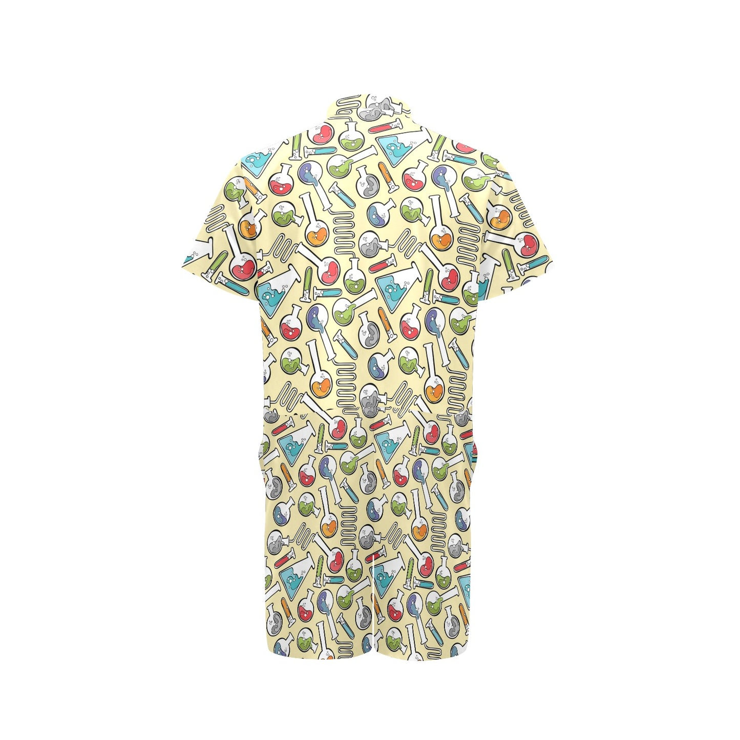 Chemical Pattern Print Design 04 Men's Romper