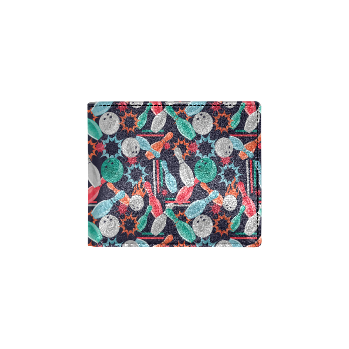 Bowling Pattern Print Design 08 Men's ID Card Wallet