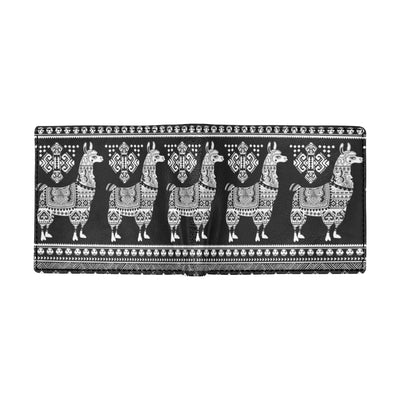 Llama Aztec Style Pattern Print Design 01 Men's ID Card Wallet